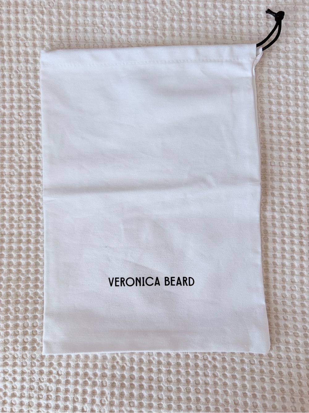 Veronica Beard White Drawstring Dust Bag Storage Gift Bag 14 x 10
